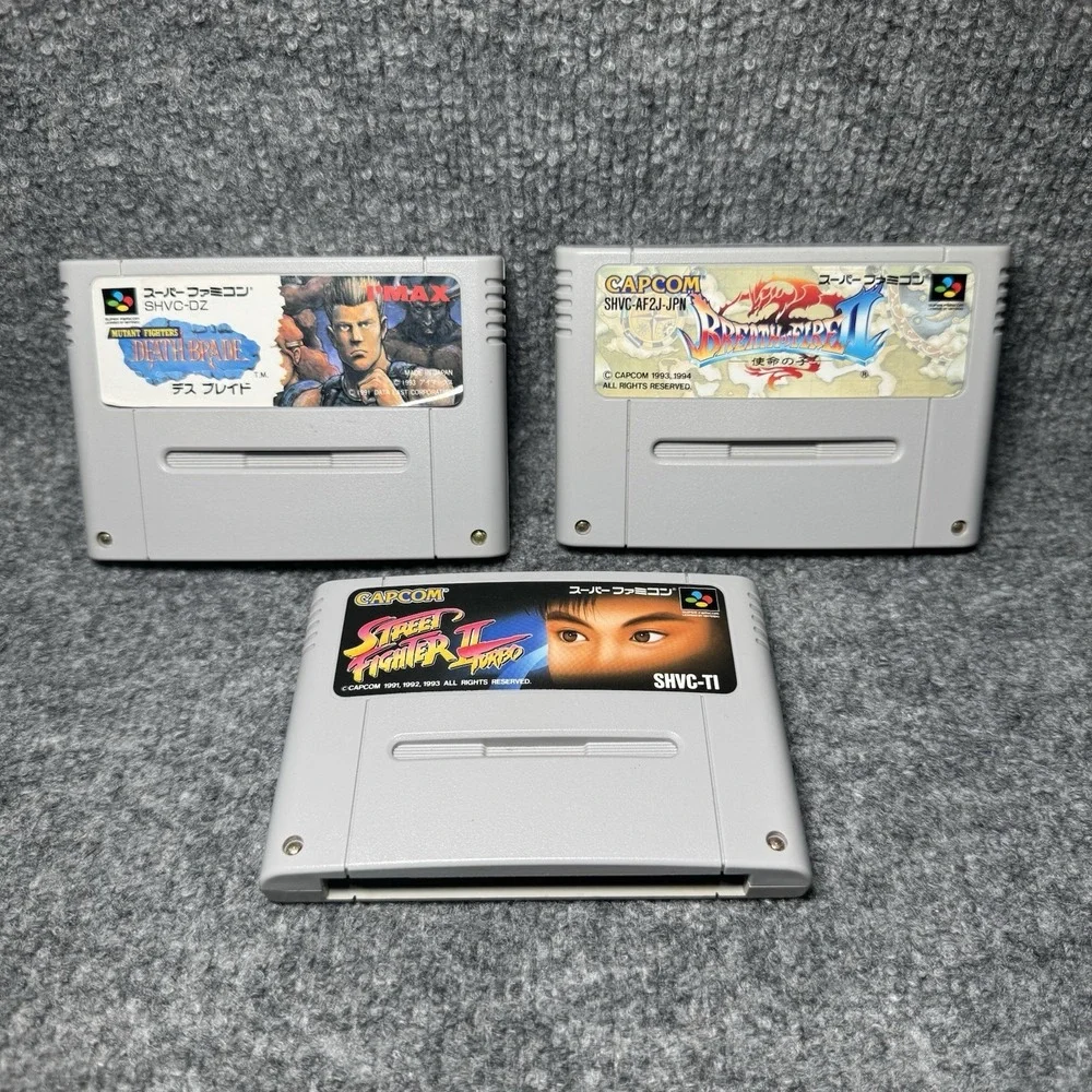 Nintendo‎ Super Famicom Cassette SNES Games Retro Japan 90s Bundle Lot X 3 Games